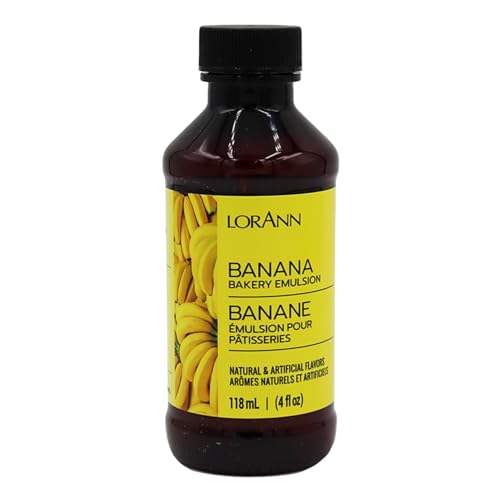 LorAnn Bakery Emulsion Banana/Bananen Backemulsion Lebensmittelaroma Ideal zum Backen von Kuchen Keksen Plätzchen und für Füllungen wie Zuckerguss und Desserts - 118ml von LorAnn