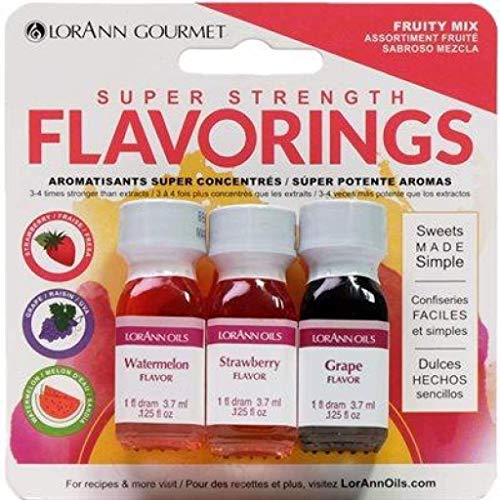 LorAnn Candy & Baking Flavoring .125oz 3/Pkg-Fruit-Watermelon/Strawberry/Grape von LorAnn