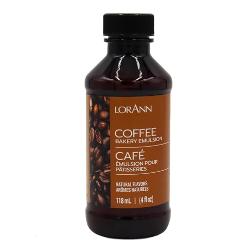 Lorann Bakery Emulsion Coffee / Kaffee Backemulsion Lebensmittelaroma Ideal zum Backen von Kuchen Keksen Plätzchen und für Füllungen wie Zuckerguss und Desserts - 118ml- von LorAnn