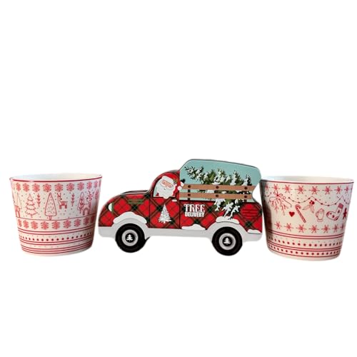 Loran Tee - Geschenk Set, Weihnachtsmann Auto mit 2 Tassen, loser Tee, Kräutertee, Geschenkidee,100g loser Tee, Teeset, Santa's süße Zimtschnecke von Loran Tee