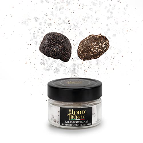 Lord Truffle | Raw Maldon Salt Flakes with Fine Italian White Trüffel 60g, Gourmet Trüffelsalz mit echtem weißen Trüffel, Würze für erste zweite Gänge, 100% italienische Qualität von Lord Truffle