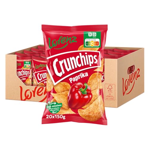 Lorenz Snack World Crunchips Paprika, 20er Pack (20 x 150 g) von Lorenz Snack World