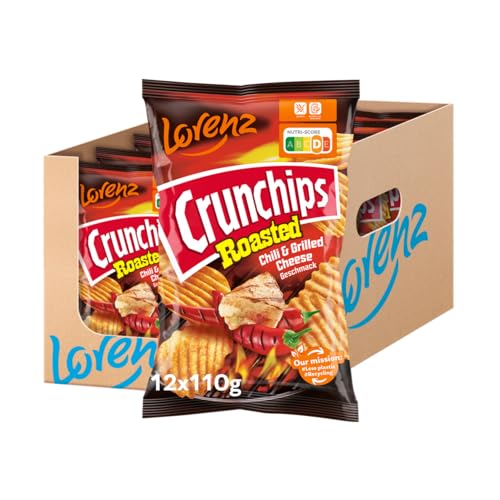 Lorenz Snack World Crunchips Roasted Chili & Grilled Cheese 110g, 12er Pack von Lorenz Snack World