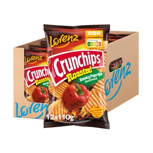 Lorenz Snack World Crunchips Roasted Smoky Paprika 110g, 12er Pack von Lorenz Snack World