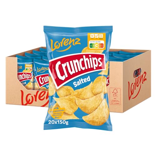 Lorenz Snack World Crunchips Salted, 20er Pack (20 x 150 g) von Lorenz Snack World