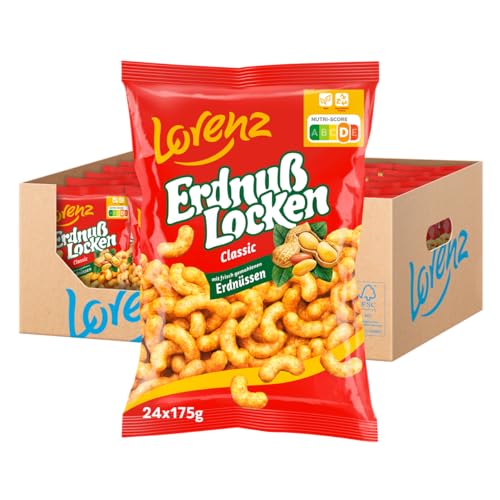 Lorenz Snack World ErdnußLocken Classic, 24er Pack (24 x 175 g) von Lorenz Snack World