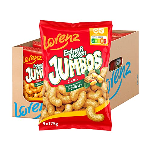 Lorenz Snack World ErdnußLocken Jumbos, 9er Pack (9 x 175 g) von Lorenz Snack World