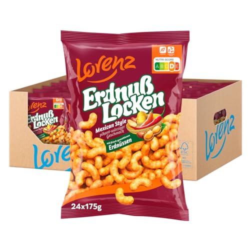 Lorenz Snack World ErdnußLocken Mexican, 24er Pack (24 x 175 g) von Lorenz Snack World