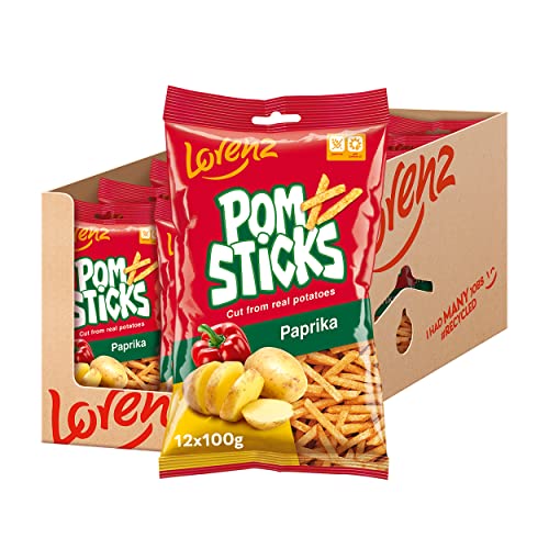 Lorenz Snack World Pomsticks Paprika, 12er Pack (12 x 100 g) von Lorenz Snack World