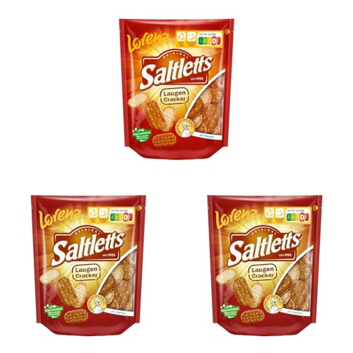 Lorenz Snack World Saltletts Laugencracker 150 g (Packung mit 3) von Lorenz Snack World