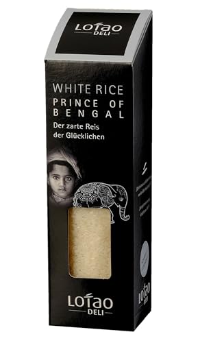 Lieblicher Lotao Bio-Basmati Reis Prince of Bengal (1x 300g) Weißer Rundkornreis mit süß-buttrigem Aroma, körnig & leicht, verklebt nicht | Schneller Basmati Reis für Curry, Desserts oder Risotto von Lotao