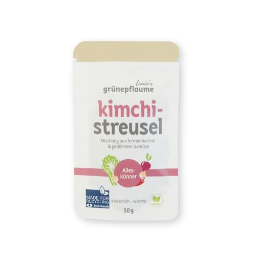 BIO Fermentierte Gemüse-Würzmischung für vielseitige Gerichte. Vegan, glutenfrei, natürlich. Kimchi-Streusel Alleskönner 30g von Louie's grünepflaume