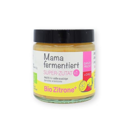 Bio Fermentierte Zitrone – Vielseitige Zitronenpaste für süße und herzhafte Gerichte – Vegan, natürlich fermentiert, 100g Glas (Chili) von Louie's grünepflaume