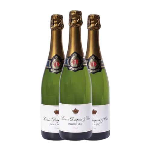 Louis Despas Crémant de Loire 75 cl Weißer Sekt (Karton mit 3 Flaschen von 75 cl) von Louis Despas