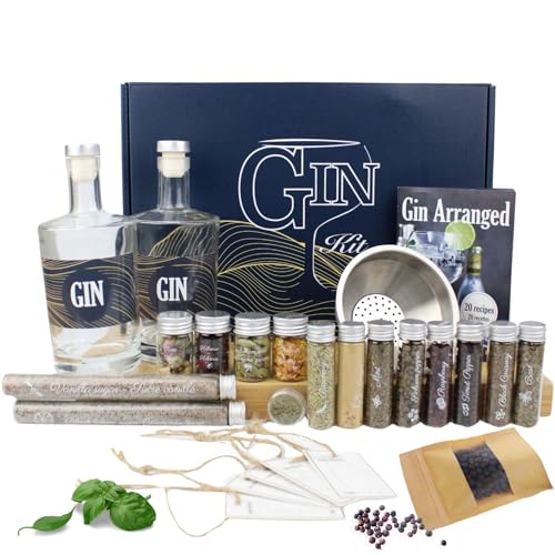 L&G® Gin set – Gewürz- und Zubehörset für personalisierte Kreationen, ideales einzigartiges Geschenk für Weihnachten, Geburtstag oder Valentinstag, unvergleichliches DIY-Verkostungserlebnis von Louise & Gaston