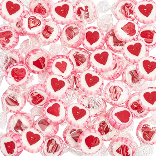 500 g Rocks Herz-Bonbons - süße Tisch-Deko zu Hochzeit Taufe Valentinstag Muttertag Kommunion - Handarbeit zum Naschen - Rosa von FOOD crew