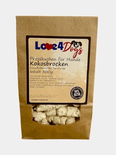 Love4Dogs Kokosbrocken (500g) von Love4Dogs