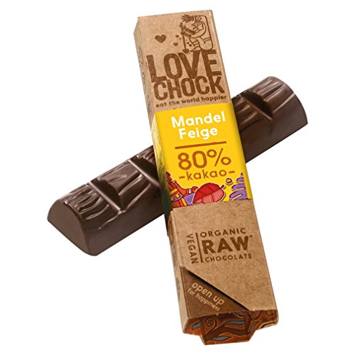 LoveChock Bio Bio Zartbitterschokolade mit Mandeln und Feigen (12 x 40 gr) von Lovechock