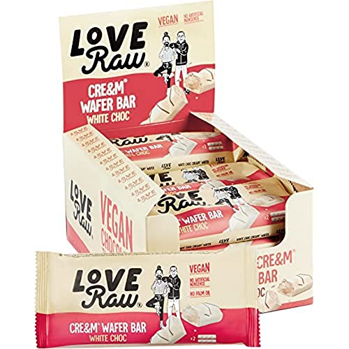 LoveRaw Vegan Cream Filled Wafer Bars 12x45g (White Chocolate) von LoveRaw