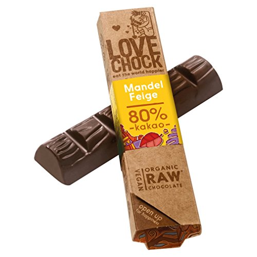 LoveChock Bio Bio Zartbitterschokolade mit Mandeln und Feigen (24 x 40 gr) von Lovechock