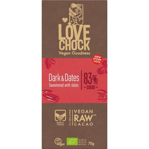 Lovechock Tafel Dark & Dates, 83%, Vegan, 70g (1) von Lovechock