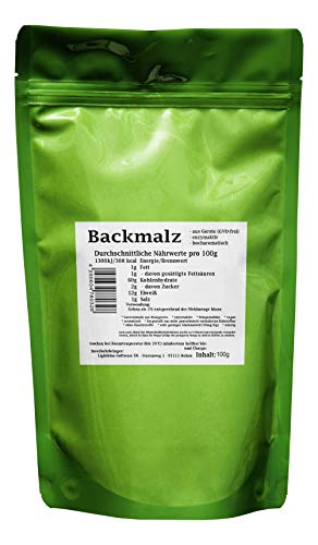 Backmalz 100g - aus Gerste, enzymaktiv - backen wie die Profis mit Qualität aus Deutschland von SWYTS - mind. 6 Monate haltbar von LowCarbWelt.de