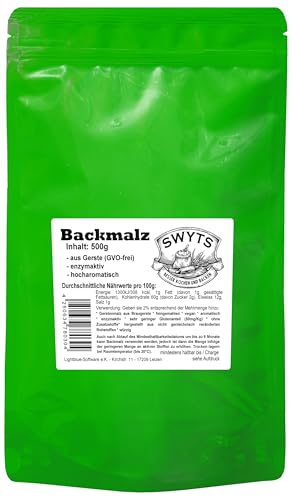 Backmalz 500g - aus Gerste, enzymaktiv - backen wie die Profis mit Qualität aus Deutschland von SWYTS - mind. 6 Monate haltbar von LowCarbWelt.de