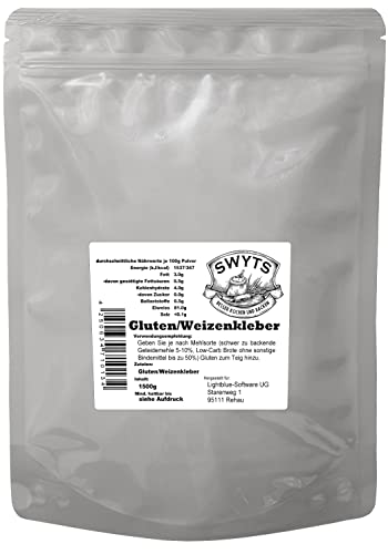 1500g Gluten/Weizenkleber - für bessere Teigstruktur und Low-Carb-Rezepte - Backen und Kochen wie die Profis mit Qualität von von SWYTS - mind. 12 Monate MHD von LowCarbWelt.de