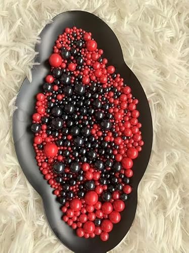 Lozadia 100g Halloween Peal Sprinkles Mix- Christmas Cake Sprinkles Topper Cake Decorations -Cupcake Cookies Ice Cream Macaron Doughnut Sugar Sprinkles On Birthday Party (BLACK-RED, 100G) von Lozadia