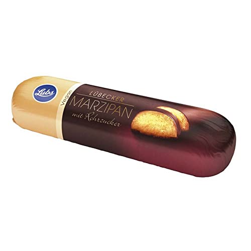 Lubs Lübecker Marzipan mit Rohrohrzucker, Zartbitter - Bio - 50g von Lubs