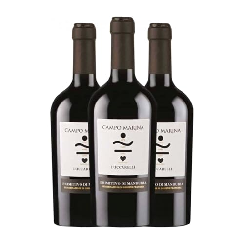 Luccarelli Campo Marina Primitivo Primitivo di Manduria 75 cl Rotwein (Karton mit 3 Flaschen von 75 cl) von Luccarelli