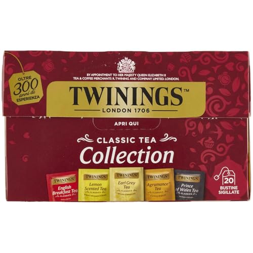 LUCGEL Srl (1 Stk.) 20 klassische Teefilter Die Teesammlung 5 verschiedene Geschmacksrichtungen TWININGS von Lucgel