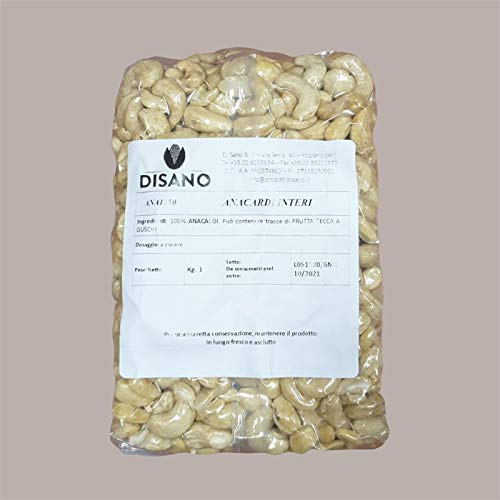 Lucgel Srl (1 kg) Ganze Cashewnüsse 100% Trockenfrüchte für Gebäck und Süßigkeiten von Lucgel