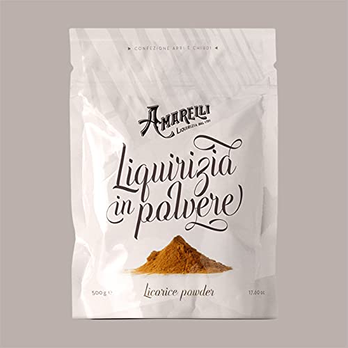 Lucgel Srl 500 gr Lakritzpulver 3/6% AMARELLI für süße Eisaufgüsse | Handwerkergebäck von Lucgel