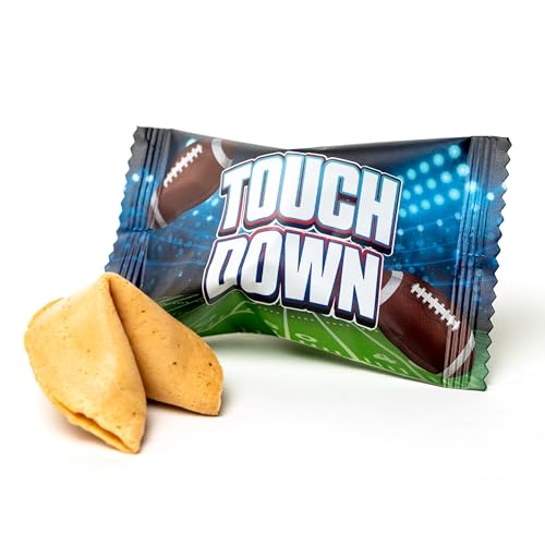 Lucky Treats - Superbowl Touchdown Glückskekse Salted Caramel - Mit inspirierenden Zitaten auf Deutsch und Englisch - Ideal als Party-Snack & Gastgeschenk - 25 Stück von Lucky Treats