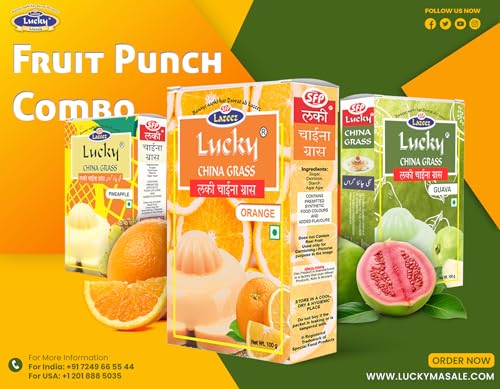 Lucky China Grass Fruit Punch Combo (Pineapple+Orange+Guava) 300g von Lucky