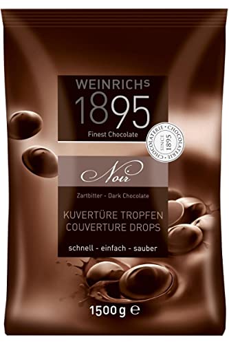 Zartbitter Schokolade, Dunkle Kuvertüre, Tropfen, 1,5 kg, Weinrichs 1895 Finest Chocolate, von Ludwig Weinrich GmbH & Co. KG