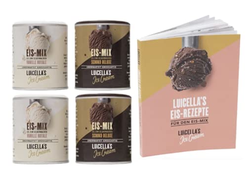 Luicella's Eispulver 4er + Rezeptbuch Geschenkset von Luicella's Ice Cream