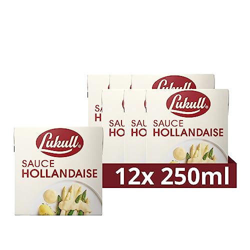 Lukull Sauce Lukull Hollandaise besonders cremige Sauce zu Spargel, Gemüse, Fleisch und Fisch, 250 ml tafelfertige Sauce 12 Stück von Lukull