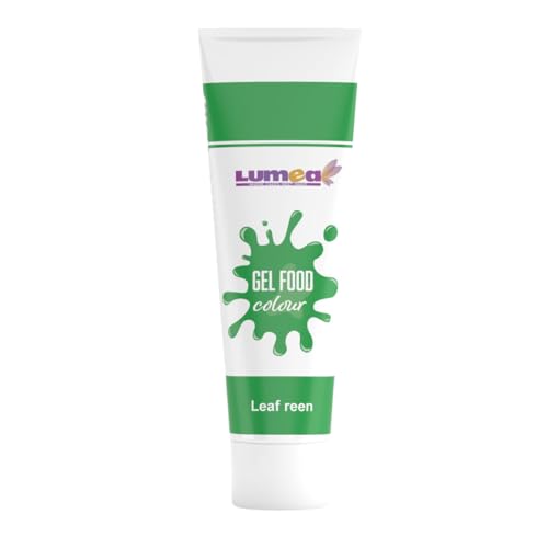 Lumea Lebensmittelfarbe, 30g, 21 Farben, zuckerfrei, wiederverschließbare Tube für Zuckermasse, Fondant & Co. (Blattgrün) von Lumea