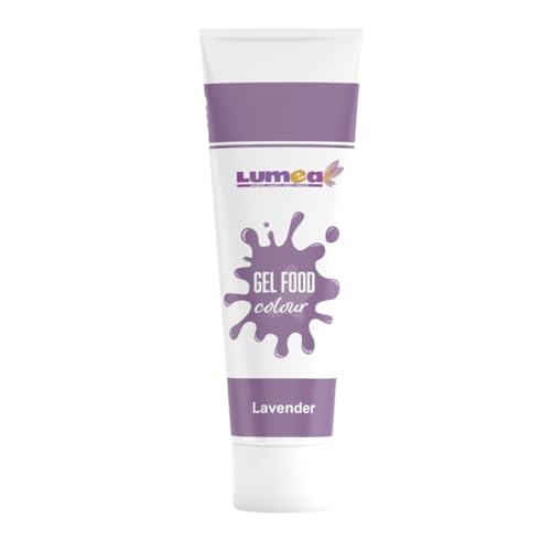 Lumea Lebensmittelfarbe, 30g, 21 Farben, zuckerfrei, wiederverschließbare Tube für Zuckermasse, Fondant & Co. (Lavendel) von Lumea