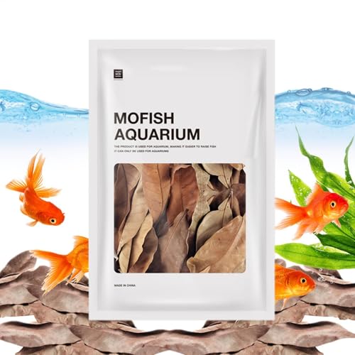 50 Aquariumblatt - Aquariumregulator Longan Blatt, Fischtank getrocknetes Blatt | Aquariumblattstreu, Wasser Conditioner Longan Blatt für Ruhe, Mehrzweckdekorationszubehör für Aquarien, Fischtank von Lunaobrik