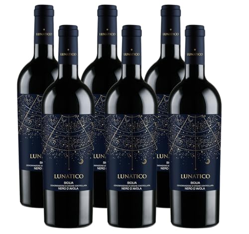 Lunatico Nero d’Avola – Trockener, aromatischer Rotwein aus Italien (6 x 0,75L) von Lunatico