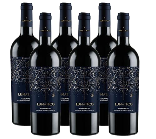 Lunatico Sangiovese – Trockener, fruchtbetonter Rotwein aus Italien (6 x 0,75L) von Lunatico