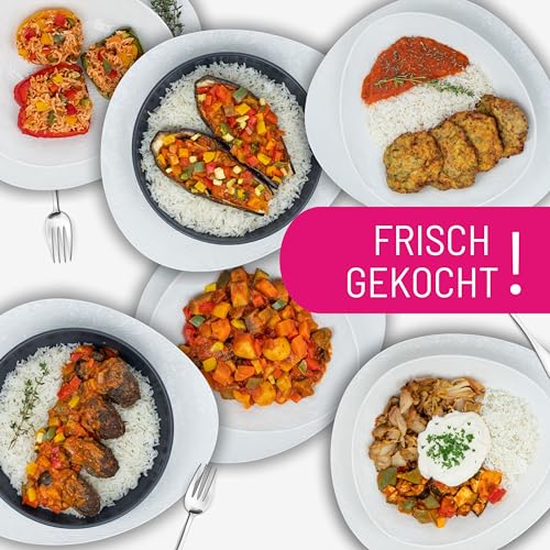 Lunch4you Style Box: Vielfalt verschiedener Küchen | Frisch gekocht | 500g pro Gericht | Traditionell & Herzhaft | Ohne Geschmacksverstärker | 6 fertiggerichte (Mediterranean Style box) von Lunch4You