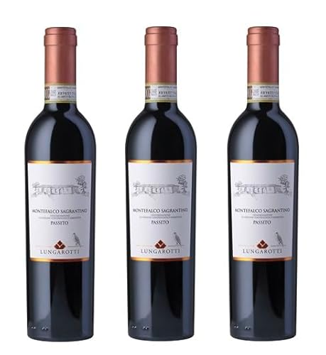 3x 0,375l - 2018er - Lungarotti - Sagrantino Passito - Montefalco Sagrantino D.O.C.G. - Umbrien - Italien - Rotwein süß von Lungarotti