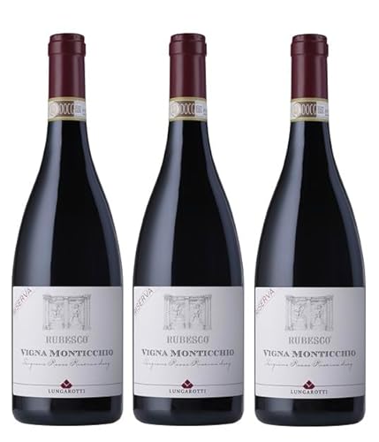 3x 0,75l - 2018er - Lungarotti - Tenuta di Torgiano - Rubesco - Vigna Monticchio - Riserva - Torgiano D.O.P. - Umbrien - Italien - Rotwein trocken von Lungarotti