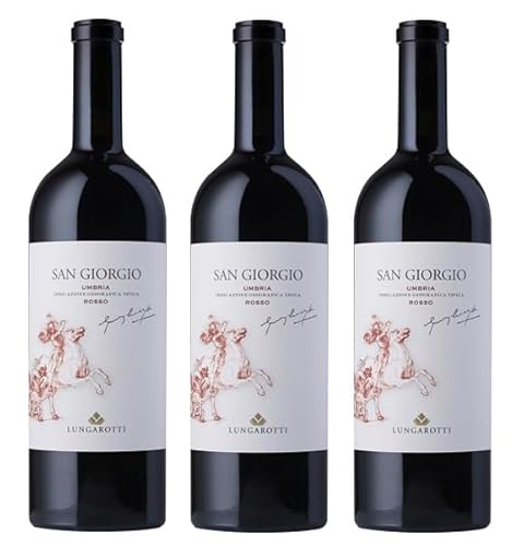 3x 0,75l - 2018er - Lungarotti - Tenuta di Torgiano - San Giorgio - Umbria I.G.P. - Umbrien - Italien - Rotwein trocken von Lungarotti