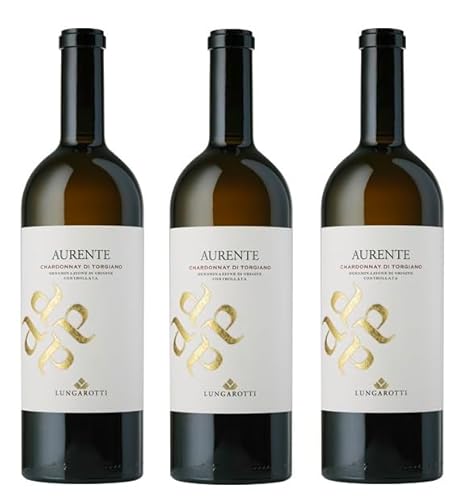 3x 0,75l - 2019er - Lungarotti - Tenuta di Torgiano - Aurente - Chardonnay - Torgiano D.O.P. - Umbrien - Italien - Weißwein trocken von Lungarotti