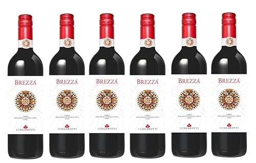 6x 0,75l - 2022er - Lungarotti - Brezza - Rosso dell' Umbria I.G.P. - Umbrien - Italien - Rotwein trocken von Lungarotti